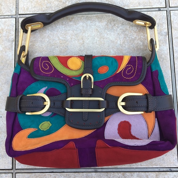 NWT Jimmy Choo Tulita Multi-Color Patchwork Purse - Picture 8 of 13